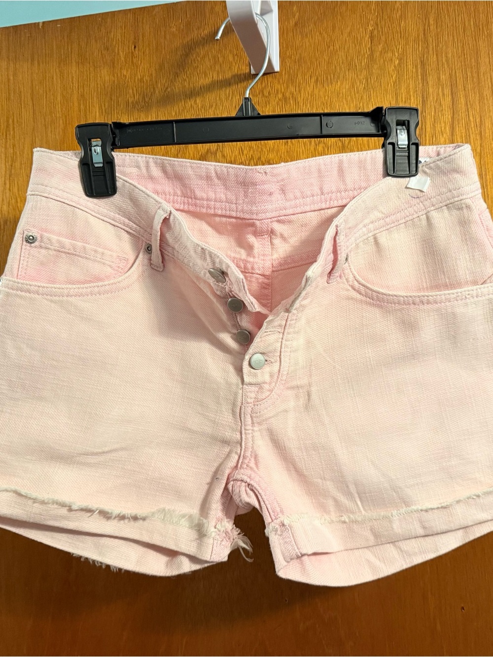 Pepe Light Pink Button-Front Top with Metal Snap Buttons